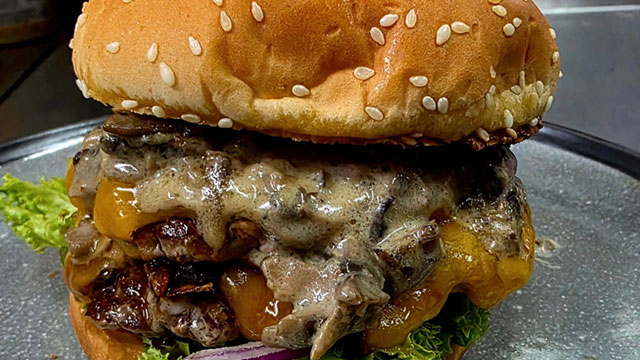 Mushroom, Cheese Burger - WOW